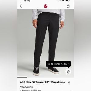 Brand New Lululemon Men’s Trouser Slim w/tags.